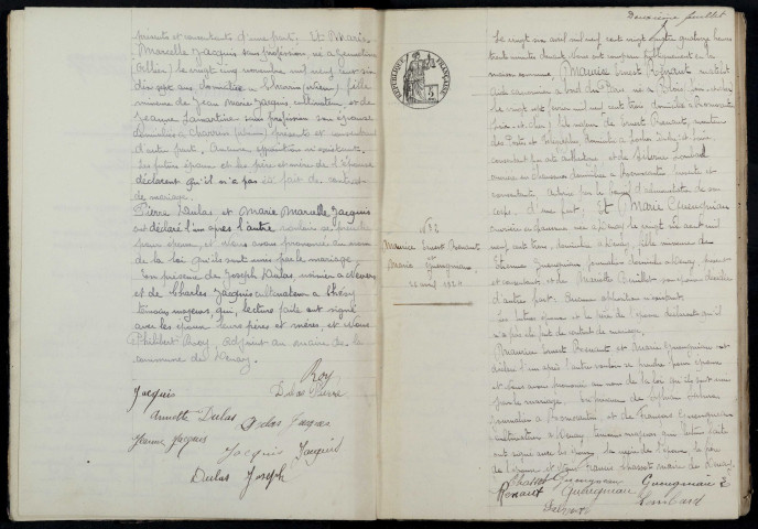 Devay : actes d'état civil.