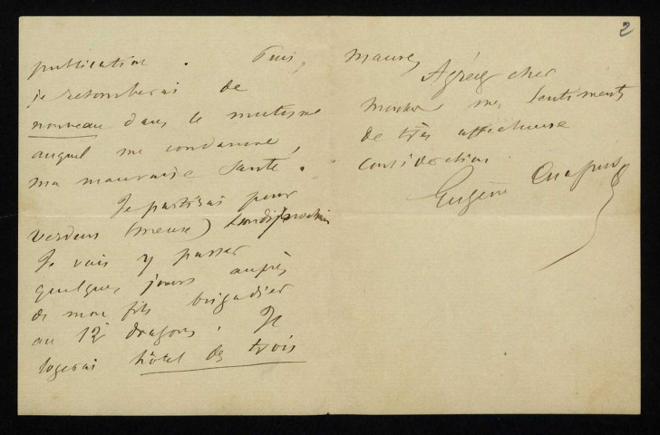 CHAPUS (Eugène), écrivain (1800-1877) : 1 lettre.