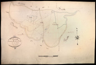 Saint-Péreuse, cadastre ancien : plan parcellaire de la section B dite du Bourg, feuille 6