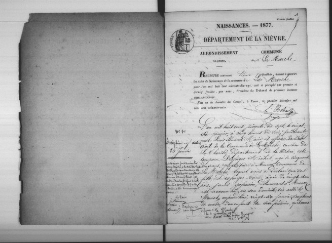 La Marche : actes d'état civil.