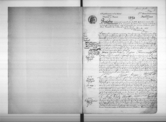 Nevers : actes d'état civil.