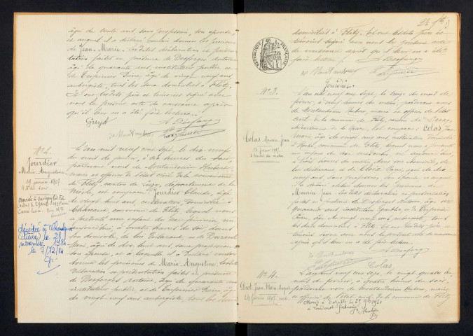 Fléty : actes d'état civil.