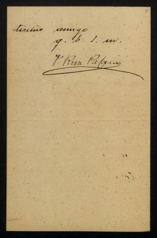 RIVA PALACIO, général mexicain à Madrid : 2 lettres.
