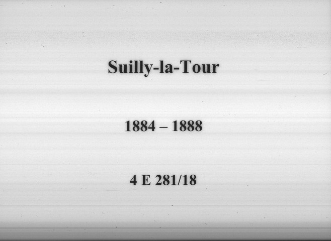Suilly-la-Tour : actes d'état civil.