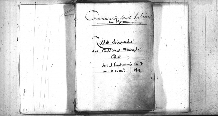 Saint-Hilaire-en-Morvan : tables décennales.