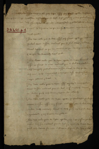 Terrier incomplet de la seigneurie de Rancy à Prye, rédigé par le notaire Loget, au profit des seigneur et dame de Prye.