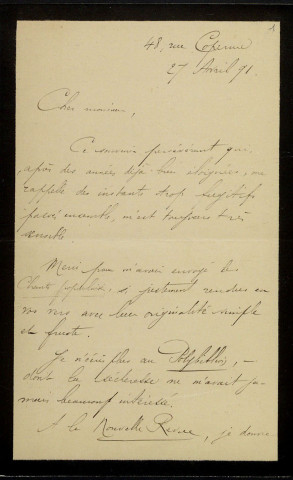 LOLIÉE (Frédéric), écrivain (1856-1915) : 1 lettre.