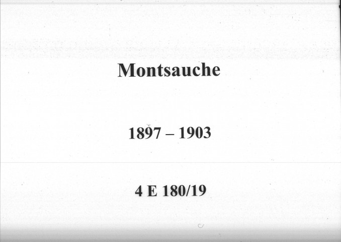 Montsauche-les-Settons : actes d'état civil.