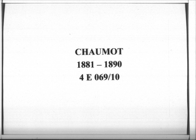 Chaumot : actes d'état civil.