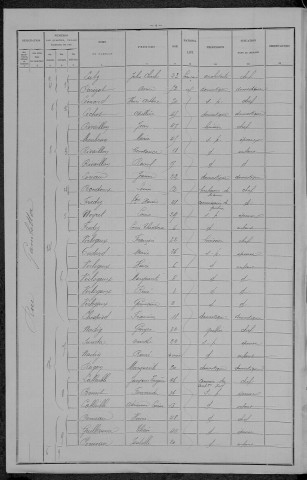 Nevers, Section du Croux, 11e sous-section : recensement de 1896