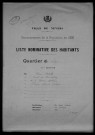 Nevers, Quartier de Nièvre, 18e section : recensement de 1926