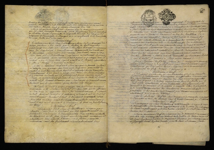 Féodalité. - Fief de Myennes, condamnation de l'aveu et dénombrement rendu par Hinsselin donataire successeur de Mme de Vielbourg envers Mancini-Mazarini duc de Nevers : copie d'une transaction du 19 mai 1760.