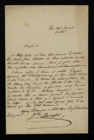 ANCELOT (Virginie), écrivain (1792-1875) : 3 lettres.