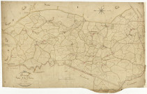 Isenay, cadastre ancien : plan parcellaire de la section A dite de Sauzay, feuille 1