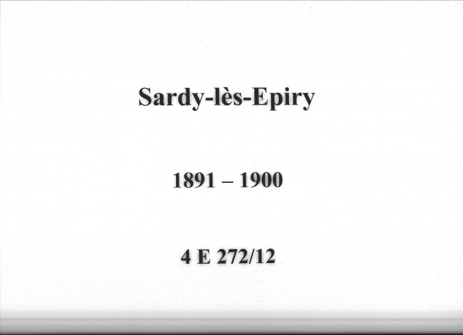 Sardy-lès-Epiry : actes d'état civil.