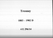 Tresnay : actes d'état civil (décès).