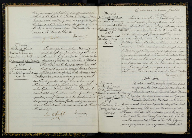 Saint-Didier : actes d'état civil.