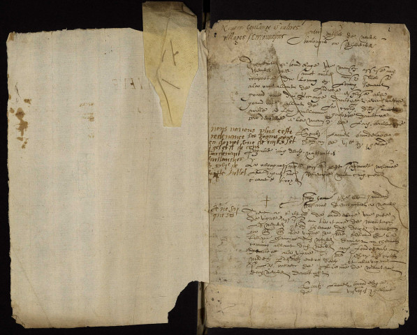 Fief de La Môle à Cours-Les-Barres (Cher) : recueil de lièves terrier avec deux tables nominatives.