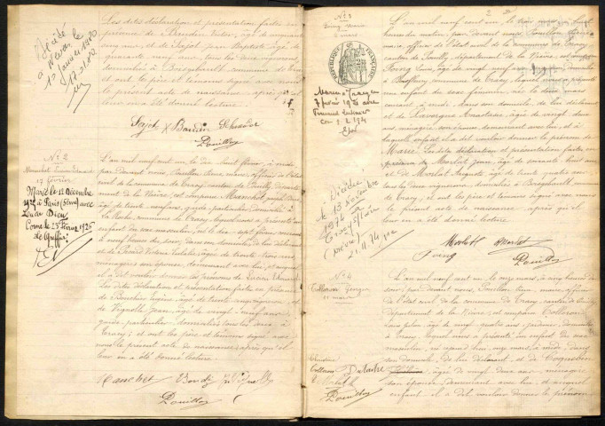 Tracy-sur-Loire : actes d'état civil.