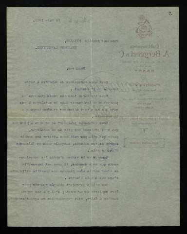 BERGERET, Imprimeries réunies de Nancy : 23 lettres.