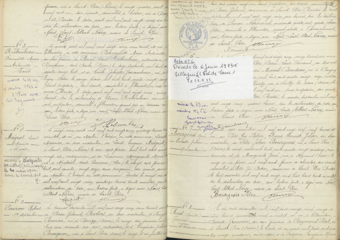 Saint-Père : actes d'état civil.