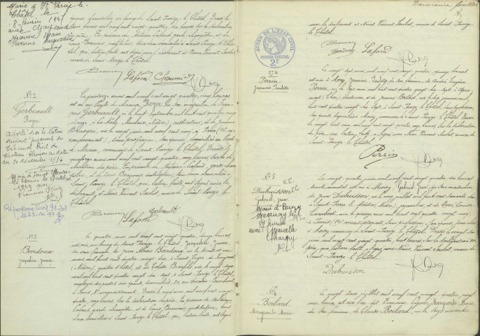 Saint-Parize-le-Châtel : actes d'état civil.