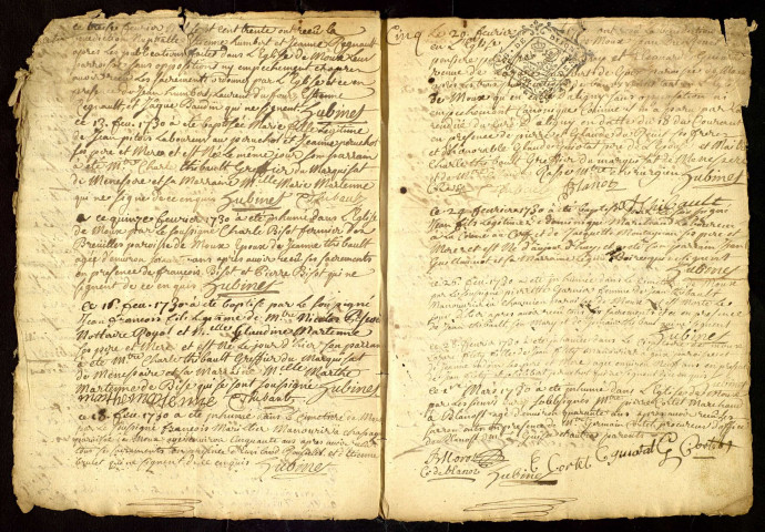 Moux-en-Morvan : registres paroissiaux.