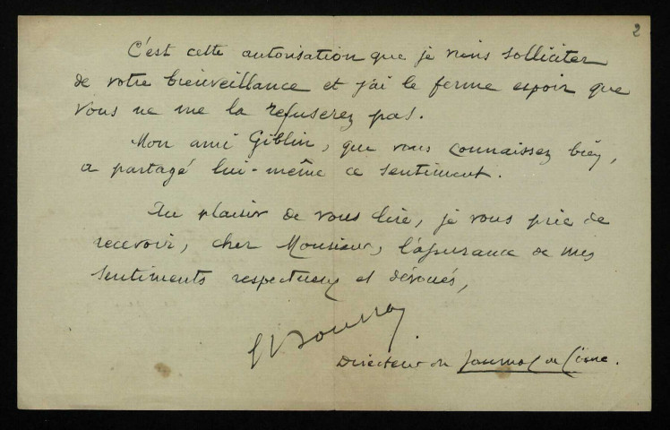 BOURRA, imprimeur et directeur du Journal de Cosne : 1 lettre.