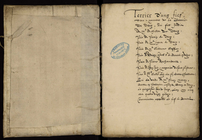 Fief de Bonneul ou Bonneuil à Sougy-sur-Loire : copie du terrier de 1576.
