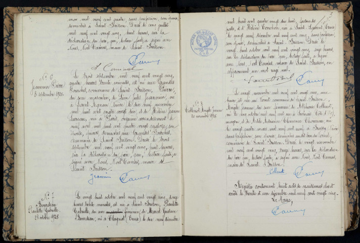 Saint-Brisson : actes d'état civil.