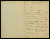 PLANTADIS (Jean), publiciste et folkloriste corrézien, à Paris (1864-1922) : 1 lettre.