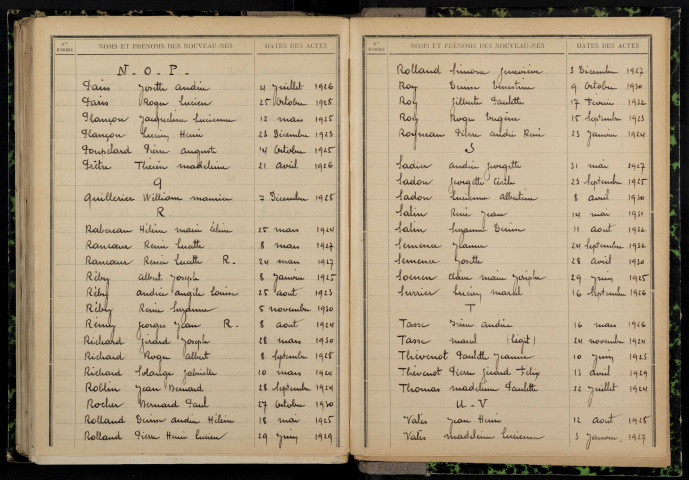 Annay : table décennale.