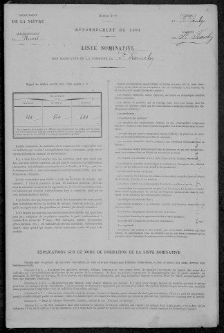 Saint-Franchy : recensement de 1891