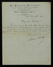 ARISTE (Louis), publiciste à Toulouse : 1 lettre.