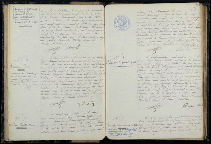 Saint-Andelain : actes d'état civil.