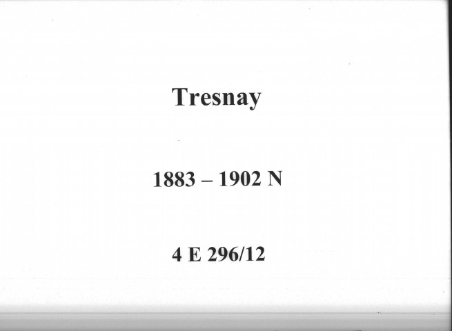 Tresnay : actes d'état civil (naissances).