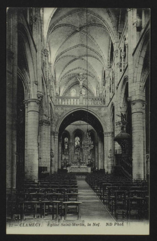 CLAMECY - Eglise Saint-Martin, la Nef