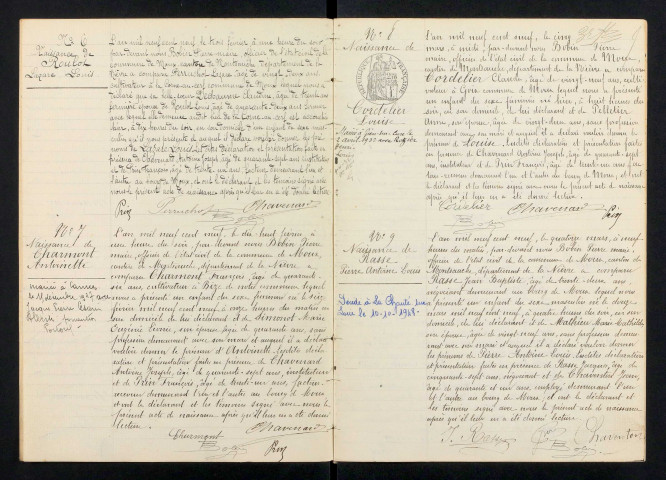 Moux-en-Morvan : actes d'état civil.