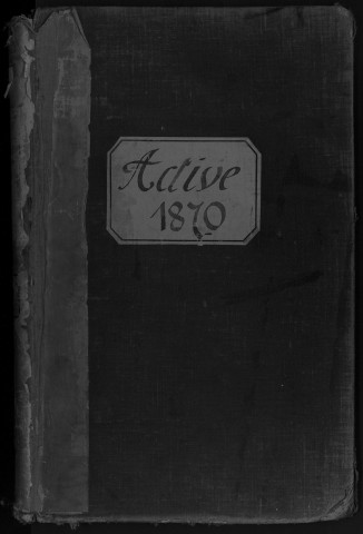 Bureau de Nevers, armée active, classe 1870 : fiches matricules (Nièvre) n° 1 à 2049 ; (Cher) n° 1193 à 1499