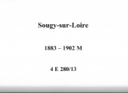 Sougy-sur-Loire : actes d'état civil (mariages).