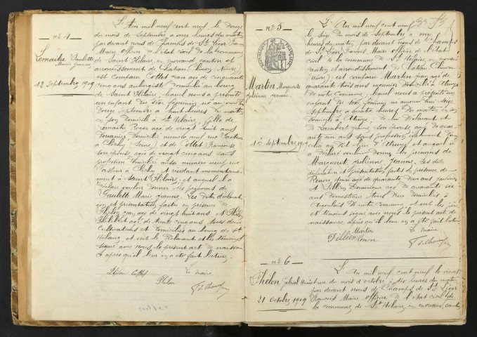 Saint-Hilaire-en-Morvan : actes d'état civil.