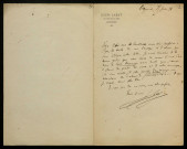 LABAT (Louis), critique à Bayonne ( Pyrénées-Atlantiques) : 1 lettre.