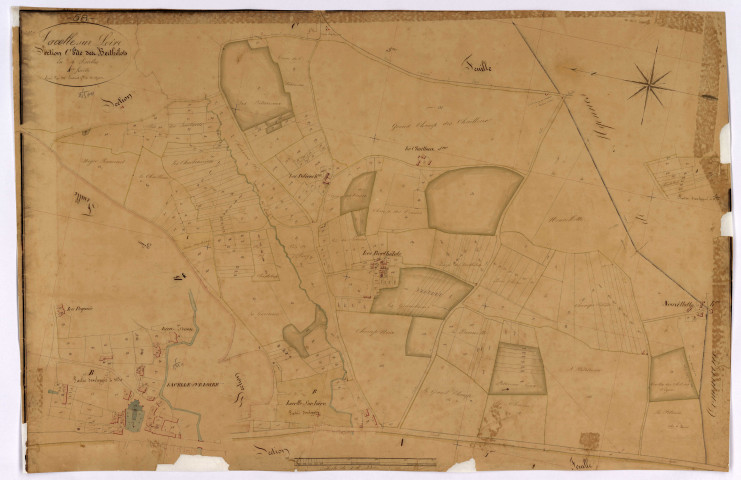 La Celle-sur-Loire, cadastre ancien : plan parcellaire de la section C dite des Berthelots, feuille 4