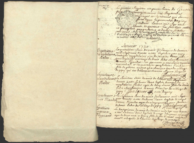 Giry : registres paroissiaux.