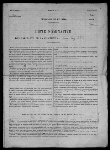 Saint-Loup : recensement de 1946