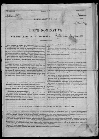 Saint-Jean-aux-Amognes : recensement de 1946