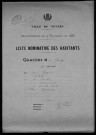Nevers, Quartier du Croux, 9e section : recensement de 1926