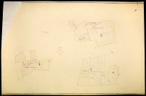 Pougny, cadastre ancien : plan parcellaire des sections A, B, D et E, développement