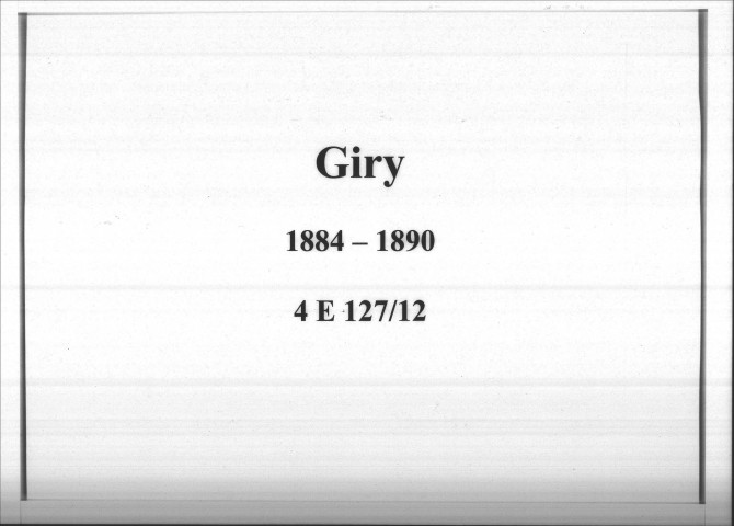 Giry : actes d'état civil.