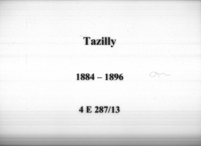 Tazilly : actes d'état civil.
